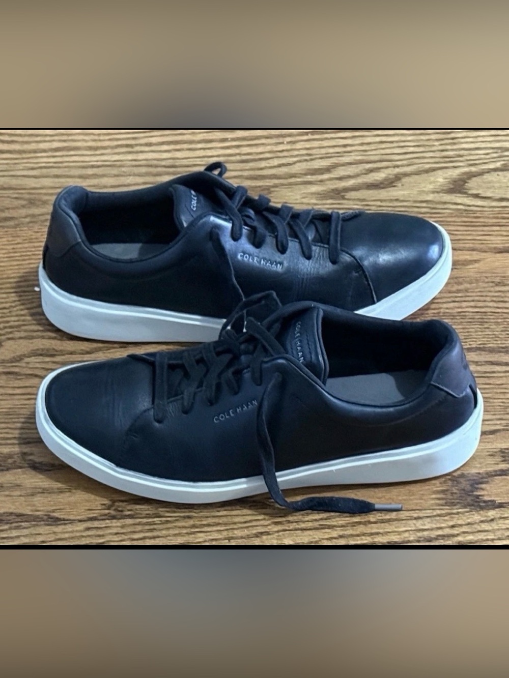 Cole Haan Grand Crosscourt Traveler Sneakers Men Size 12 Black Leather C36655